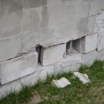 Basement wall damage